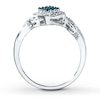 Thumbnail Image 2 of Previously Owned Blue Diamond Ring 1/4 ct tw 10K White Gold