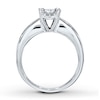Thumbnail Image 1 of Previously Owned Diamond Engagement Ring 3/4 ct tw Princess-cut 14K White Gold