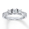 Thumbnail Image 0 of Previously Owned 3-Stone Diamond Ring 7/8 ct tw Princess-cut 14K White Gold