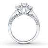 Thumbnail Image 1 of Previously Owned 3-Stone Diamond Ring 7/8 ct tw Princess-cut 14K White Gold