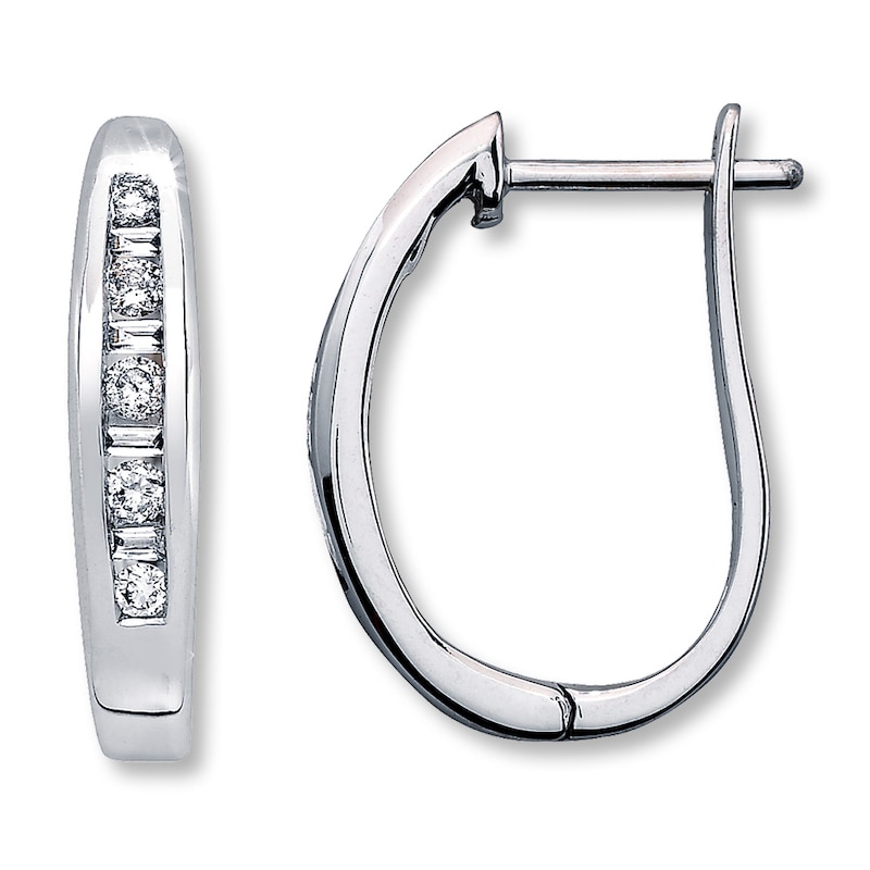 Main Image 1 of Previously Owned Diamond Earrings 1/4 ct tw 10K White Gold