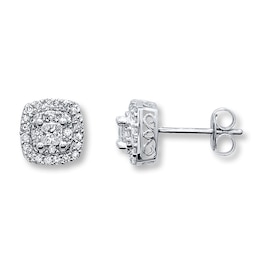 Previously Owned Diamond Earrings 1/2 ct tw 10K White Gold