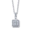 Thumbnail Image 1 of Previously Owned Necklace 1/3 ct tw Diamonds Sterling Silver