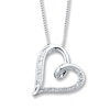Thumbnail Image 1 of Previously Owned Diamond Necklace 1/10 ct tw Sterling Silver 18&quot;