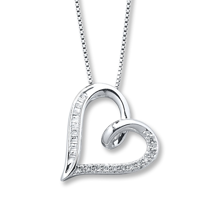 Main Image 1 of Previously Owned Diamond Necklace 1/10 ct tw Sterling Silver 18&quot;