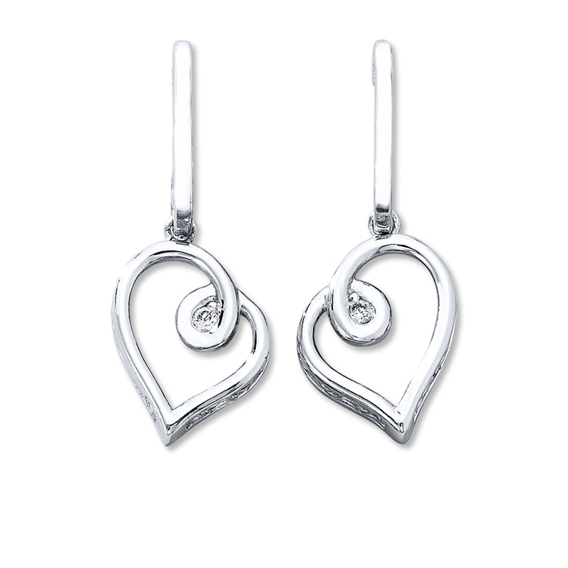 Main Image 1 of Previously Owned Diamond Earrings 1/20 ct tw Sterling Silver