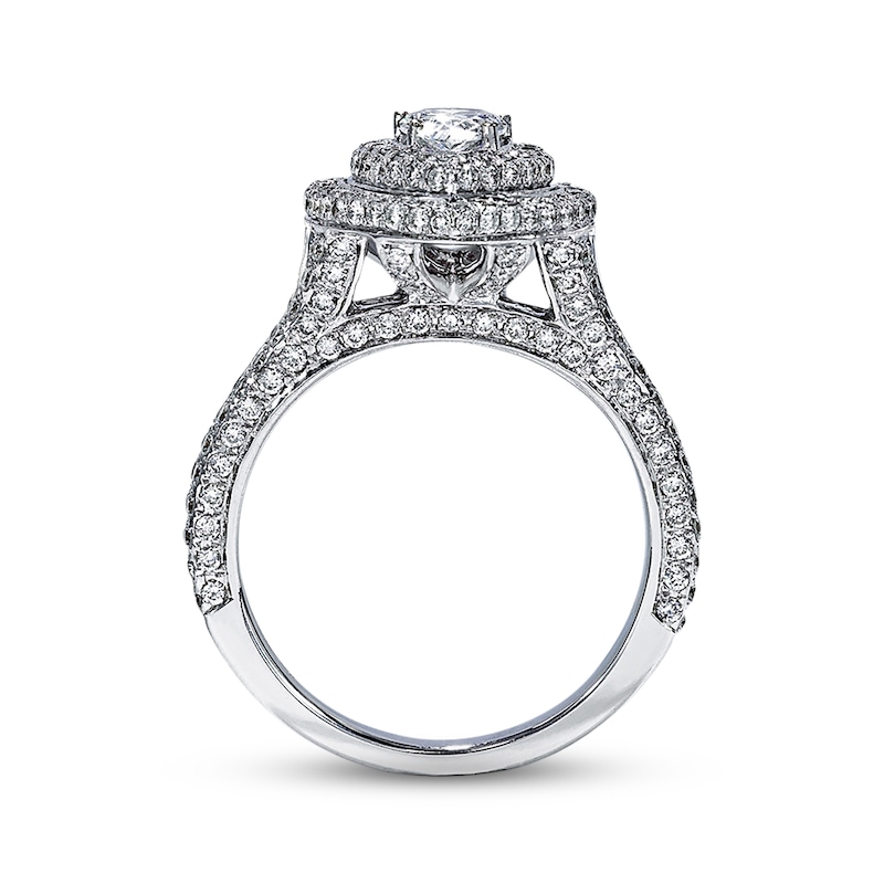 Main Image 2 of Previously Owned Neil Lane Diamond Engagement Ring 1-3/4 cttw Pear/Round 14K White Gold