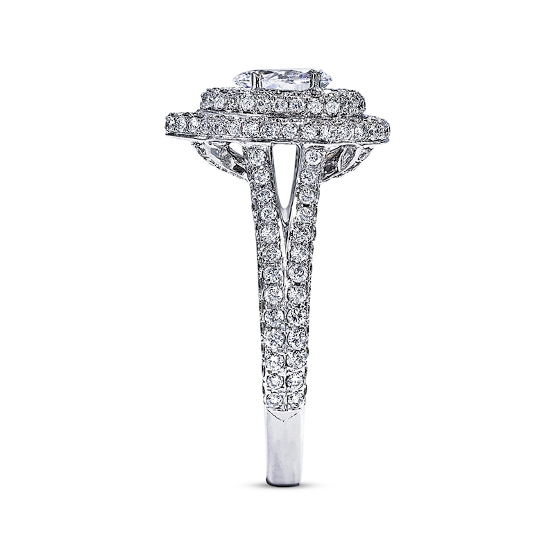 Main Image 3 of Previously Owned Neil Lane Diamond Engagement Ring 1-3/4 cttw Pear/Round 14K White Gold