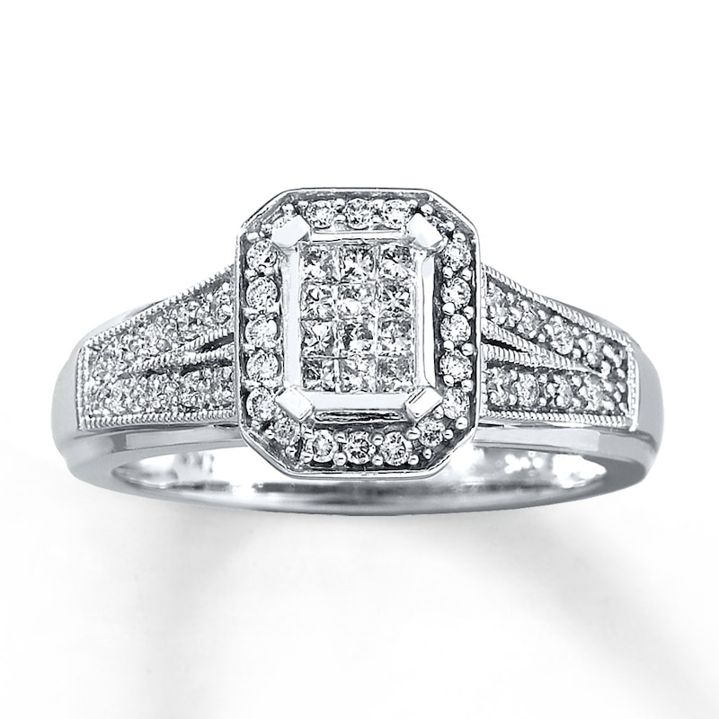 Previously Owned Ring 1/3 ct tw Diamonds 10K White Gold