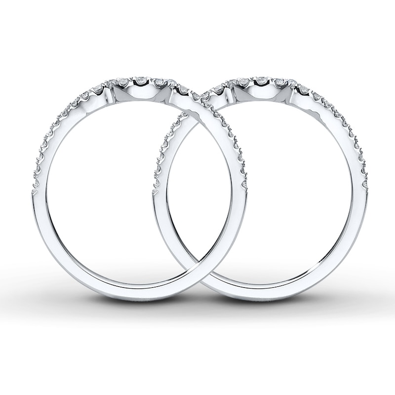 Main Image 2 of Previously Owned Double Wedding Band 3/8 ct tw Diamonds 14K White Gold