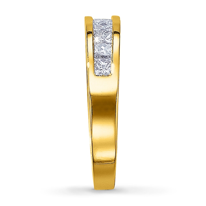 Main Image 3 of Previously Owned Diamond Anniversary Band 1 ct tw Princess-cut 14K Yellow Gold