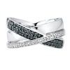 Previously Owned Black & White Diamond Ring 1/4 ct tw Sterling Silver