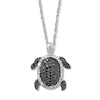 Previously Owned Turtle Necklace 1/4 ct tw Diamonds Sterling Silver