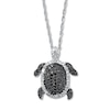 Thumbnail Image 0 of Previously Owned Turtle Necklace 1/4 ct tw Diamonds Sterling Silver