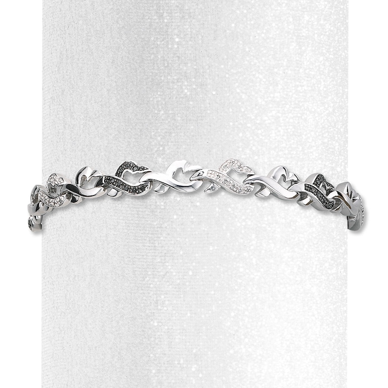 Main Image 1 of Previously Owned Diamond Bracelet 1/4 ct tw Sterling Silver 7.5&quot;