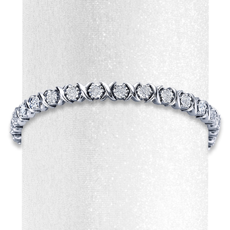 Previously Owned Bracelet 1 ct tw Diamonds Sterling Silver 7.5"