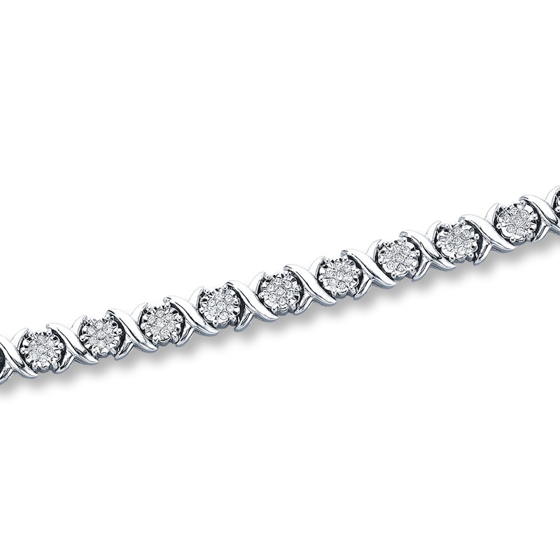 Main Image 2 of Previously Owned Bracelet 1 ct tw Diamonds Sterling Silver 7.5&quot;