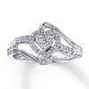 Thumbnail Image 1 of Previously Owned Diamond Heart Promise Ring 1/5 ct tw Round 10K White Gold