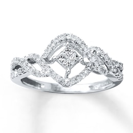 Previously Owned Ring 1/2 ct tw Diamonds 10K White Gold
