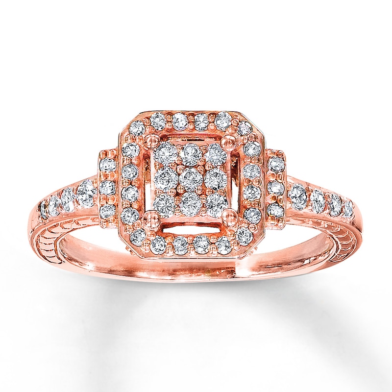 Previously Owned Diamond Ring 3/8 ct tw 10K Rose Gold Kay