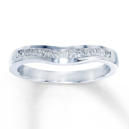 Previously Owned Diamond Ring 1/3 ct tw Princess-Cut 14K White Gold