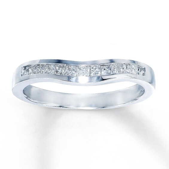 Previously Owned Diamond Ring 1/3 ct tw Princess-Cut 14K White Gold