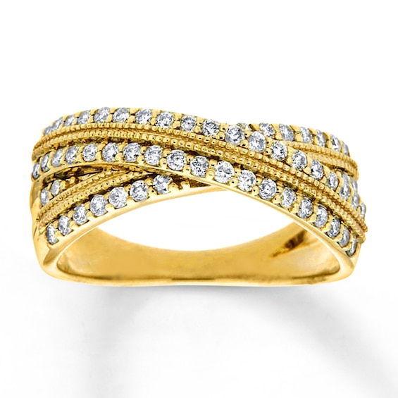 Previously Owned Anniversary Band 1/2 ct tw Round-cut Diamonds 10K Yellow Gold