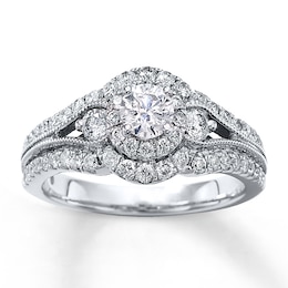 Previously Owned Engagement Ring 1 ct tw Diamonds 14K White Gold