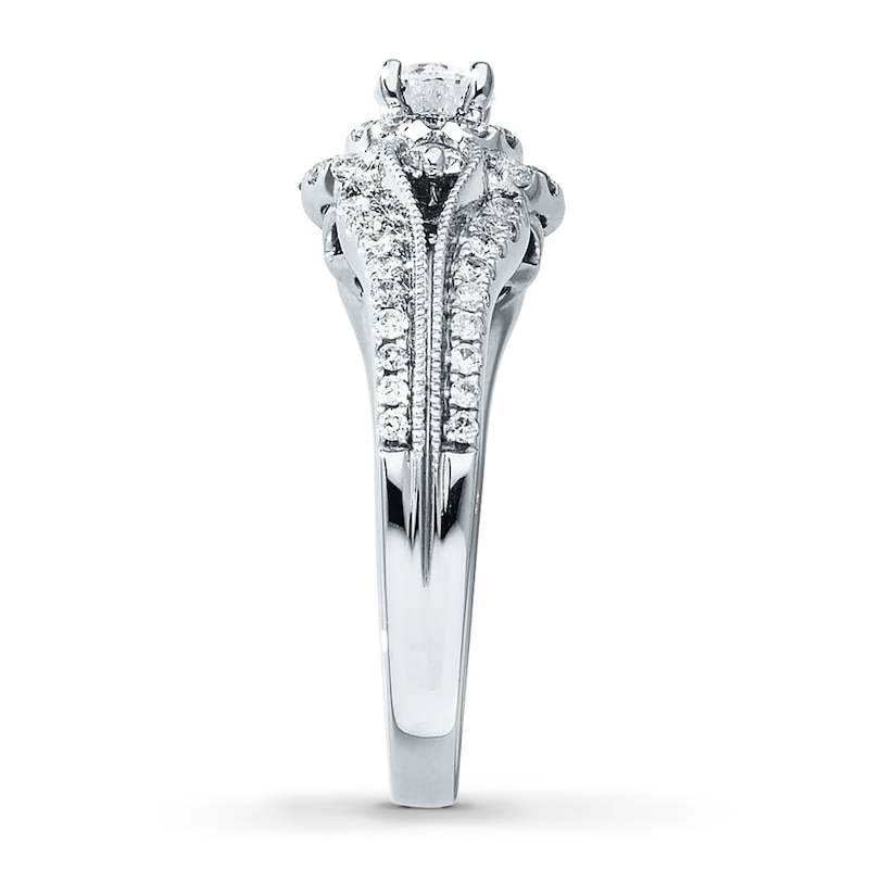 Main Image 3 of Previously Owned Engagement Ring 1 ct tw Diamonds 14K White Gold