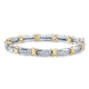 Previously Owned Bracelet 2 ct tw Diamonds 10K Two-Tone Gold 7"