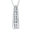 Thumbnail Image 0 of Previously Owned Diamond Necklace 1/2 ct tw Baguette & Round 10K White Gold