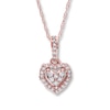 Thumbnail Image 0 of Previously Owned Diamond Heart Necklace 1/4 Carat tw 10K Rose Gold