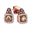 Thumbnail Image 0 of Previously Owned Le Vian Diamond Earrings 3/8 cttw 14K Strawberry Gold