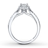 Thumbnail Image 2 of Previously Owned Diamond Engagement Ring 7/8 ct tw Princess/Round 14K White Gold