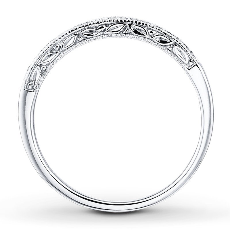 Main Image 2 of Previously Owned Diamond Anniversary Band 1/10 ct tw Round-cut 10K White Gold