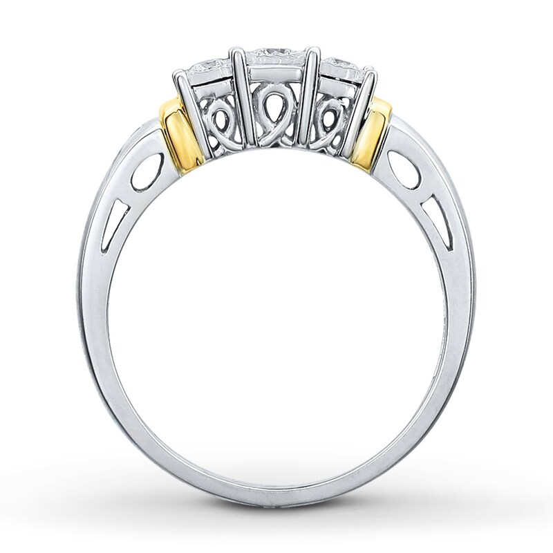 Main Image 2 of Previously Owned Diamond Ring 1/8 ct tw Sterling Silver & 10K Yellow Gold