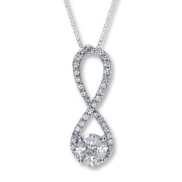 Previously Owned Diamond Necklace 1/2 ct tw 14K White Gold