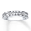 Previously Owned Diamond Anniversary Band 1/2 cttw Princess & Round 10K White Gold