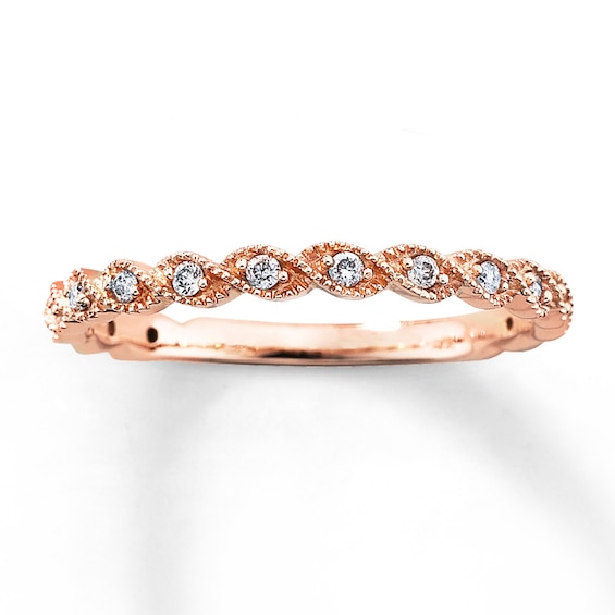 Previously Owned Diamond Anniversary Ring 1/10 ct tw Round-cut 14K Rose Gold