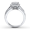 Thumbnail Image 1 of Previously Owned Multi-Stone Diamond Engagement Ring 1-1/2 ct tw Round-cut 14K White Gold