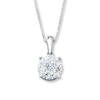Thumbnail Image 0 of Previously Owned Necklace 1/2 ct tw Diamonds 10K White Gold