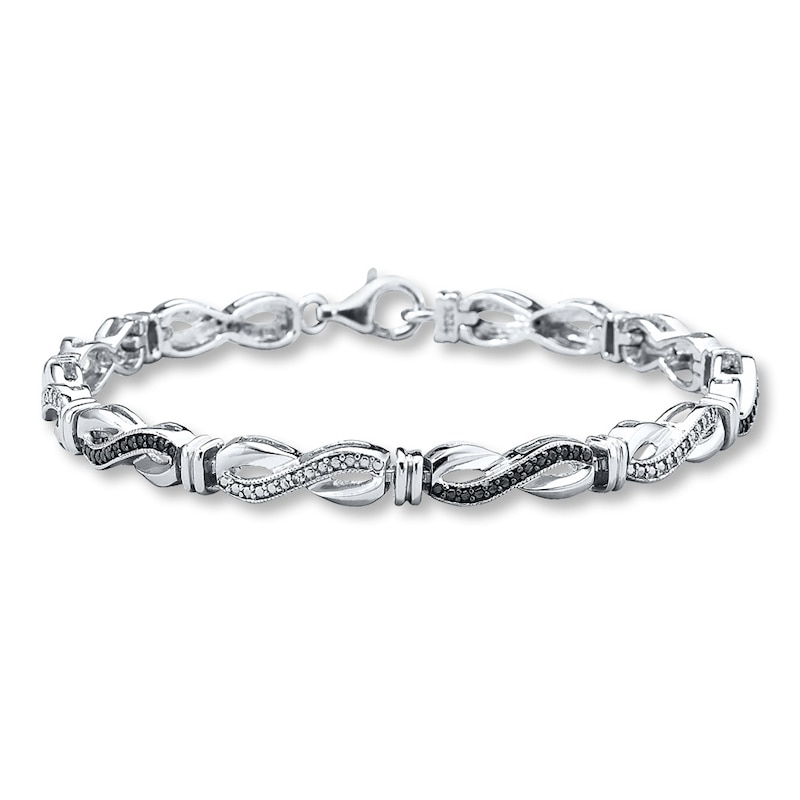 Main Image 1 of Previously Owned Bracelet 1/20 ct tw Diamonds Sterling Silver 7.5&quot;
