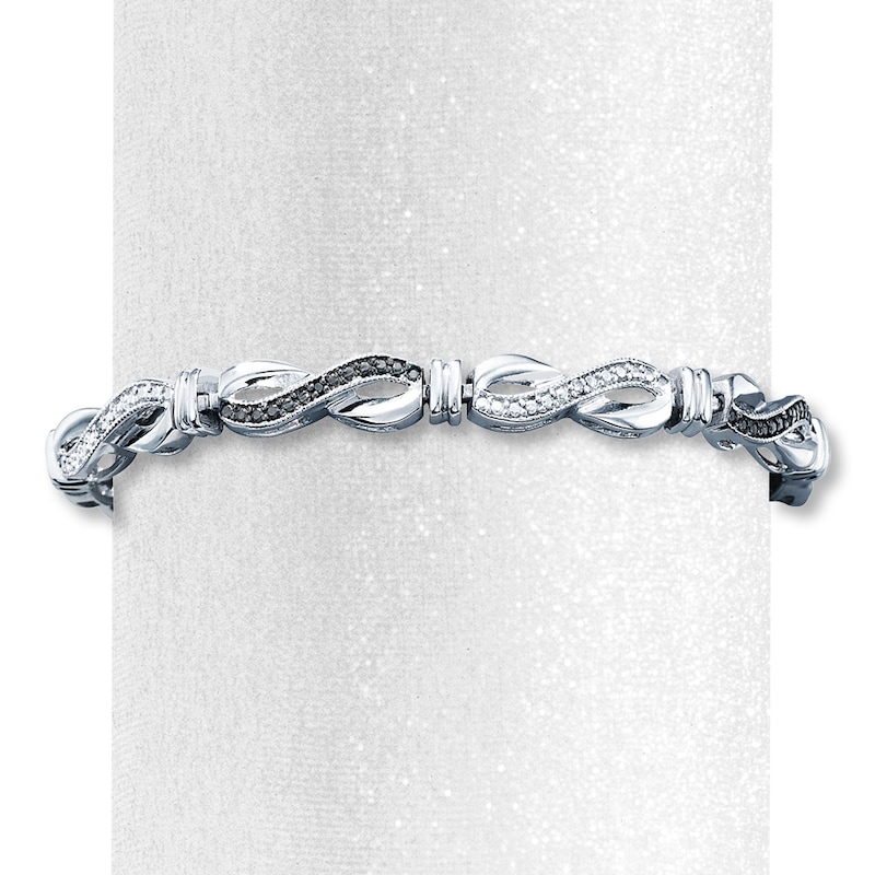 Main Image 2 of Previously Owned Bracelet 1/20 ct tw Diamonds Sterling Silver 7.5&quot;
