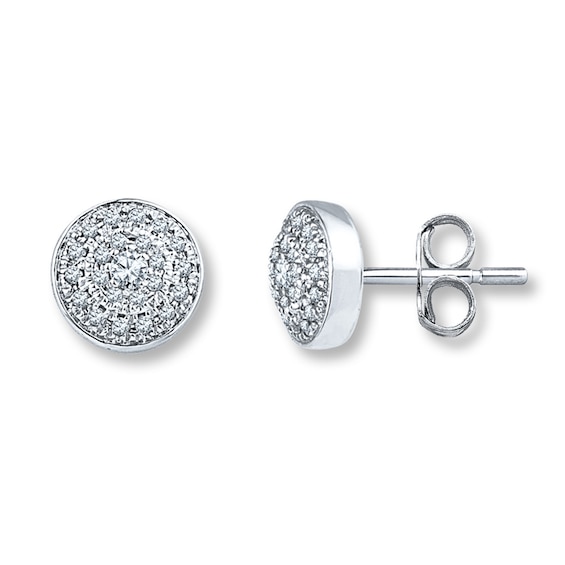 Previously Owned Diamond Earrings 1/4 ct tw Round-cut 10K White Gold