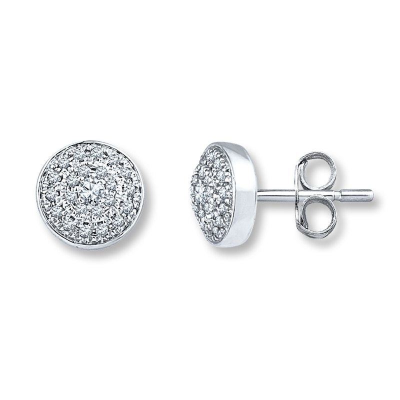 Main Image 1 of Previously Owned Diamond Earrings 1/4 ct tw Round-cut 10K White Gold
