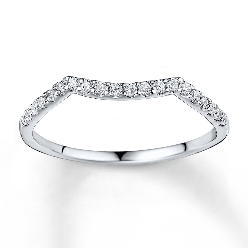 Main Image 1 of Previously Owned Diamond Wedding Band 1/6 ct tw Round-cut 14K White Gold