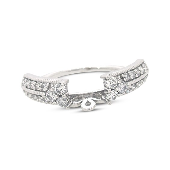 Previously Owned Diamond Enhancer Ring / ct tw Round-cut 14K White Gold
