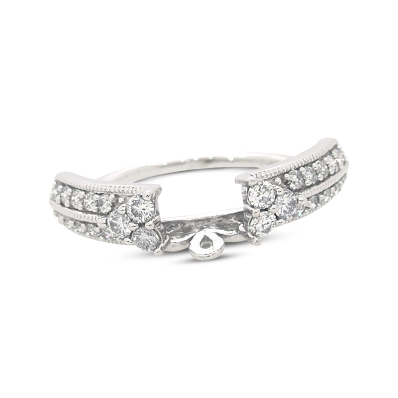 Previously Owned Diamond Enhancer Ring 3/8 ct tw Round-cut 14K White Gold