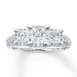 Previously Owned 3-Stone Ring 2 ct tw Diamonds 14K White Gold