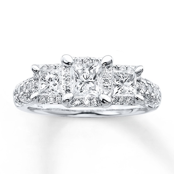 Previously Owned 3-Stone Ring 2 ct tw Diamonds 14K White Gold